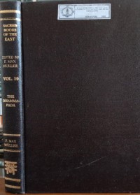 Image of The Sacred Books of The East Vol. 10 : The Dhammapada